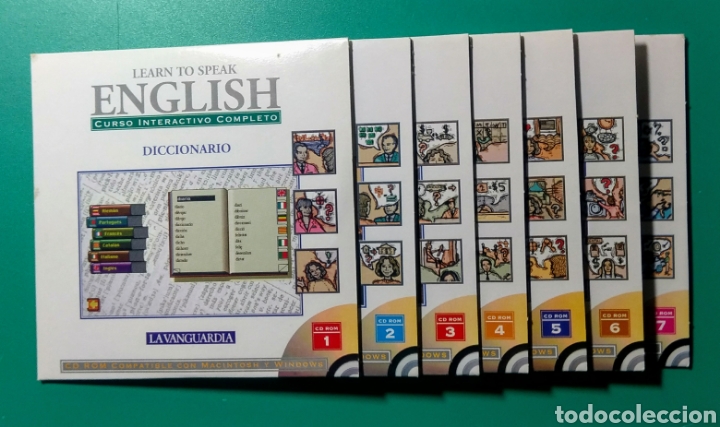 Segunda mano: 7 CDs. Curso interactivo de Ingl&eacute;s. La Vanguardia. - Foto 3