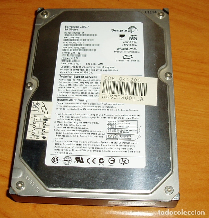 disco duro ide seagate barracuda 7200.7 - 80gb - Buy Second Hand Electronic  Products at todocoleccion - 182493676