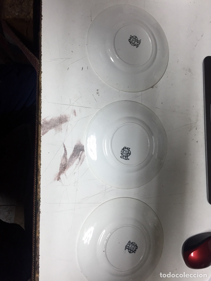 Segunda mano: Tres platos terre de fer antiguos - Foto 2