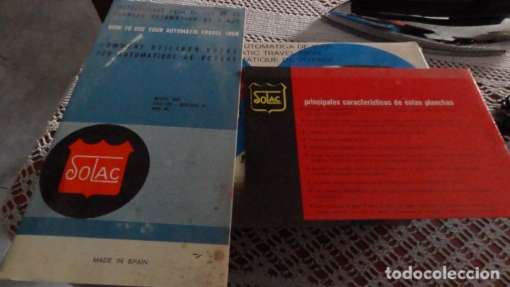 Segunda mano: Plancha antigua de viaje Solac - Foto 5
