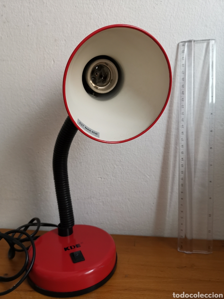 Segunda mano: L&aacute;mpara de despacho roja vintage - Foto 2