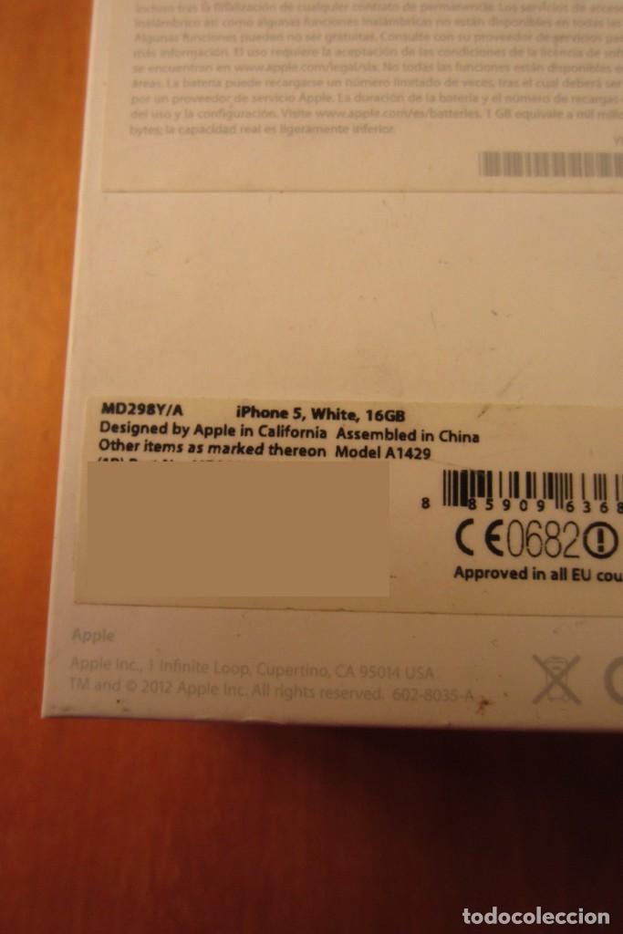 Segunda mano: Apple Iphone 5 White 16 GB (Caja Vacia) - Foto 3