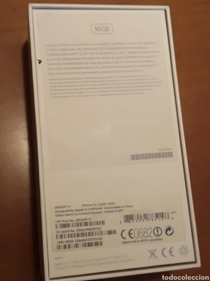 Segunda mano: Caja vacia iphone 5 S Mac m&oacute;vil tel&eacute;fono - Foto 2
