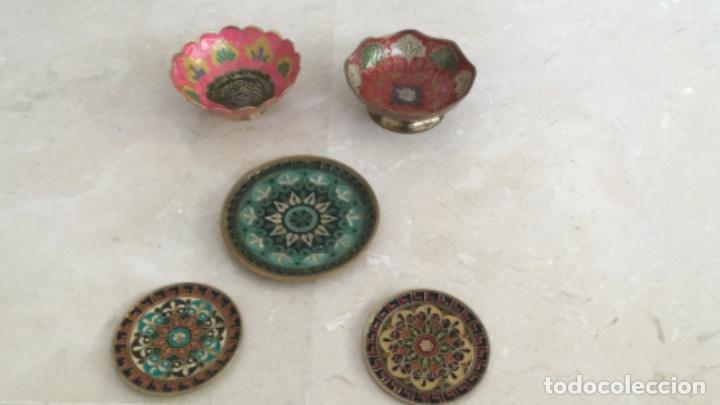 Segunda mano: LOTE DE CINCO OBJETOS GRIEGOS DE BRONCE ESMALTADOS - Foto 1