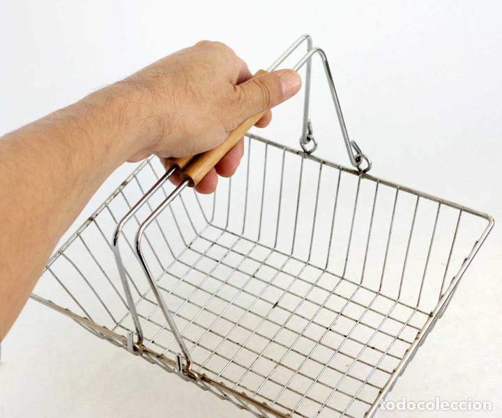 Segunda mano: CESTA MET&Aacute;LICA CON ASAS PLEGABLES - Foto 3