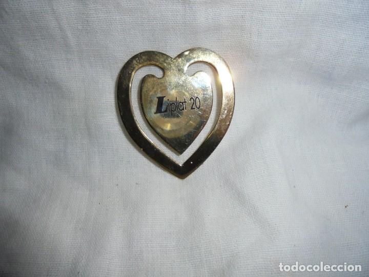 Segunda mano: MARCAPAGINAS METAL DORADO EN FORMA DE CORAZON LIPLAT 20 - Foto 1