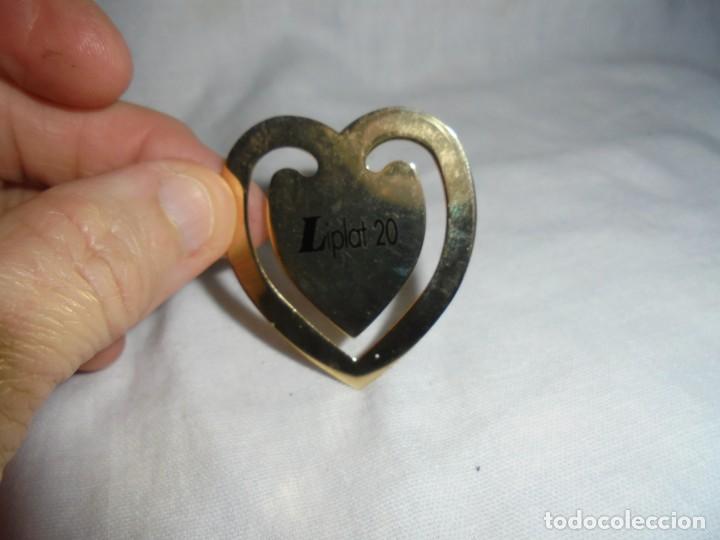 Segunda mano: MARCAPAGINAS METAL DORADO EN FORMA DE CORAZON LIPLAT 20 - Foto 4