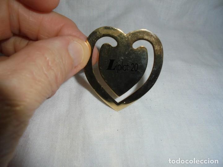 Segunda mano: MARCAPAGINAS METAL DORADO EN FORMA DE CORAZON LIPLAT 20 - Foto 6