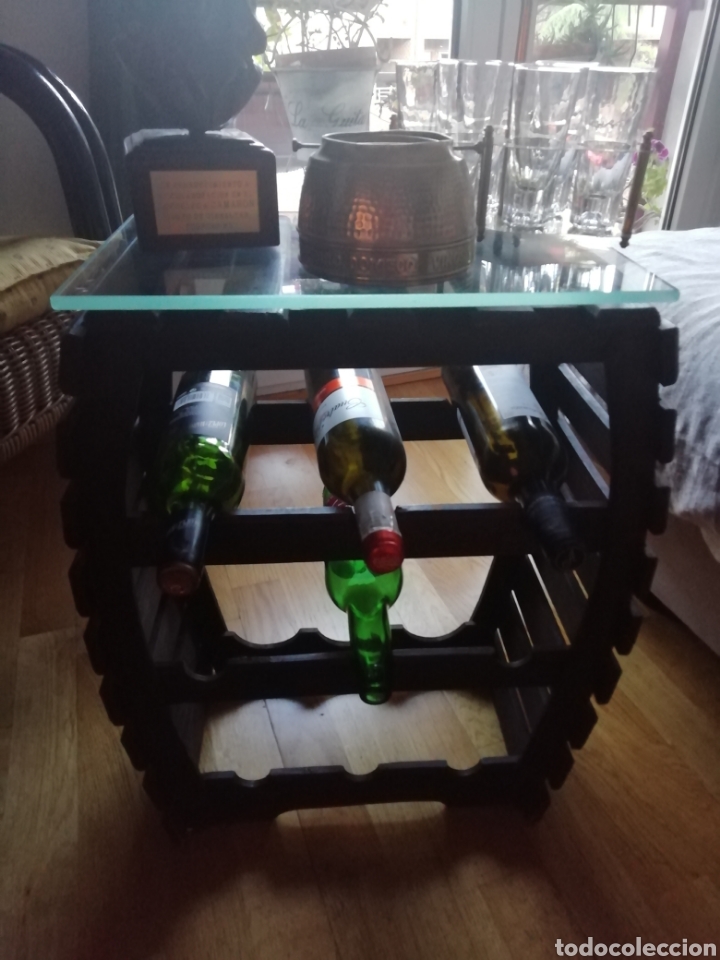 Segunda mano: Mesa botellero con cristal - Foto 4