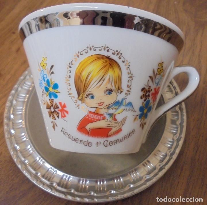Segunda mano: RECUERDO MI PRIMERA COMUNI&Oacute;N. TAZA Y PLATO - Foto 1