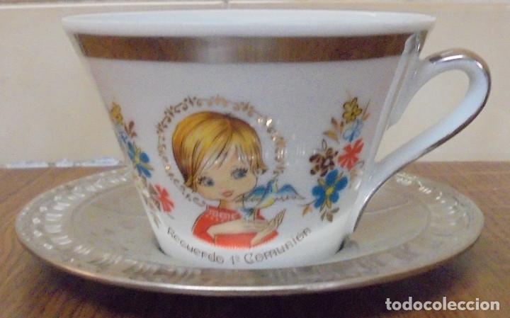 Segunda mano: RECUERDO MI PRIMERA COMUNI&Oacute;N. TAZA Y PLATO - Foto 2
