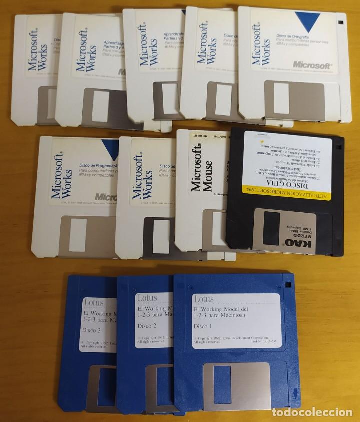 Segunda mano: Lote de 12 diskettes de 3.5 pulgadas originales de Microsoft y Lotus - Foto 1