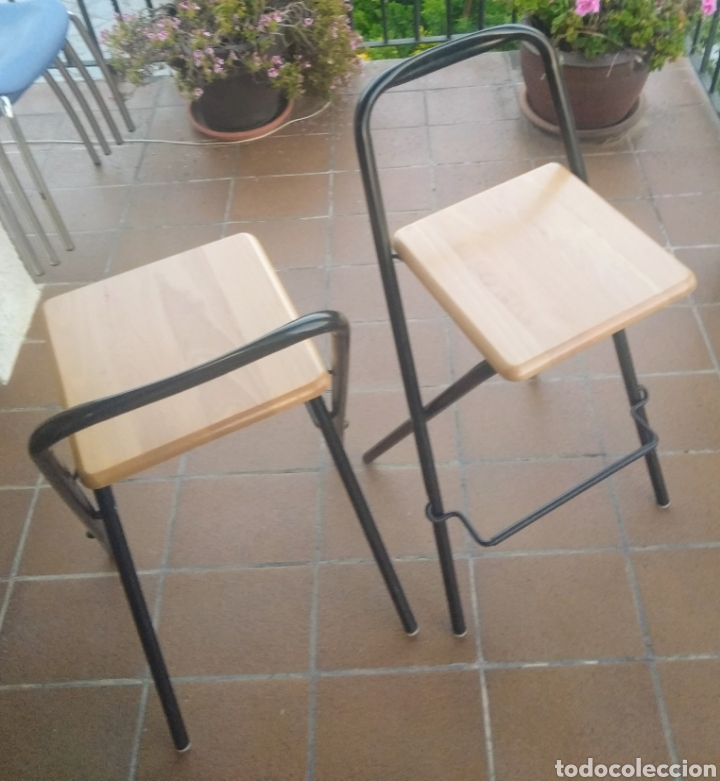 2 taburetes - silla, altos y plegables. - Buy Second-hand articles for home  and decoration on todocoleccion