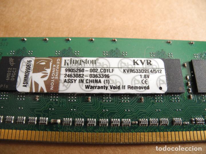 Segunda mano: Memoria RAM Kingston 512 MB KVR533D2E4/512 - Foto 2
