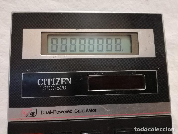 Segunda mano: CALCULADORA SOLAR - CITIZEN SDC-820 (FUNCIONANDO) - Foto 3