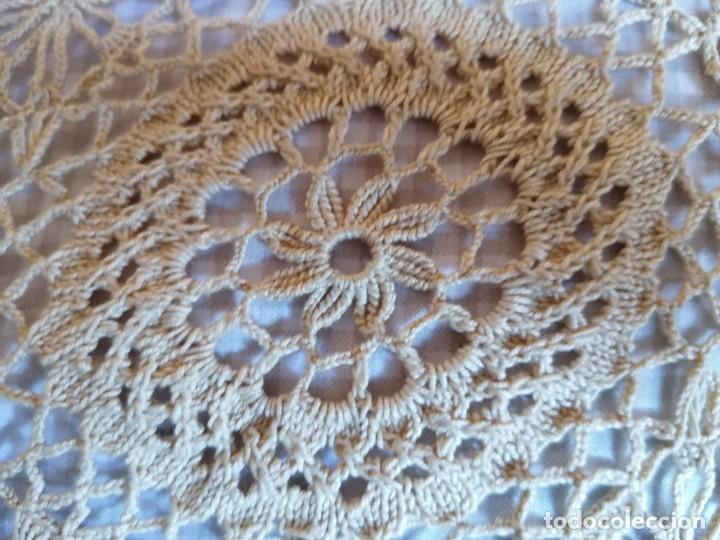 Segunda mano: COLCHA ARTESANA DE GANCHILLO COLOR BEIGE - Foto 8