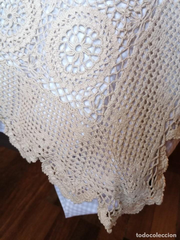 Segunda mano: COLCHA ARTESANA DE GANCHILLO COLOR BEIGE - Foto 10
