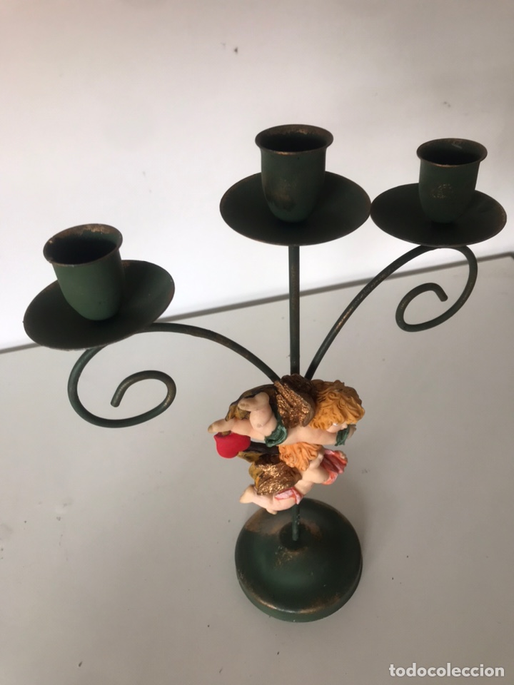 Segunda mano: CANDELABROS CON CUPIDOS - Foto 2
