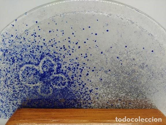 Segunda mano: Servilletero Cristal Flor Azul - Foto 3