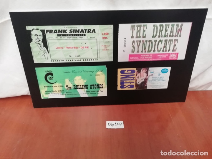 Segunda mano: CUADRO MOTIVO ENTRADAS DE CONCIERTOS - Foto 1