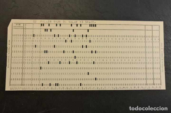 Segunda Mano: Tarjeta perforada BULL-GENERAL ELECTRIC N&ordm;1318. PERFORADA. Color crema. Lote de 5. - TP