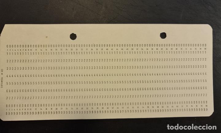 Segunda Mano: Tarjeta perforada CESINSA M80. SIN PERFORAR. Color crema. Lote de 5. - TP