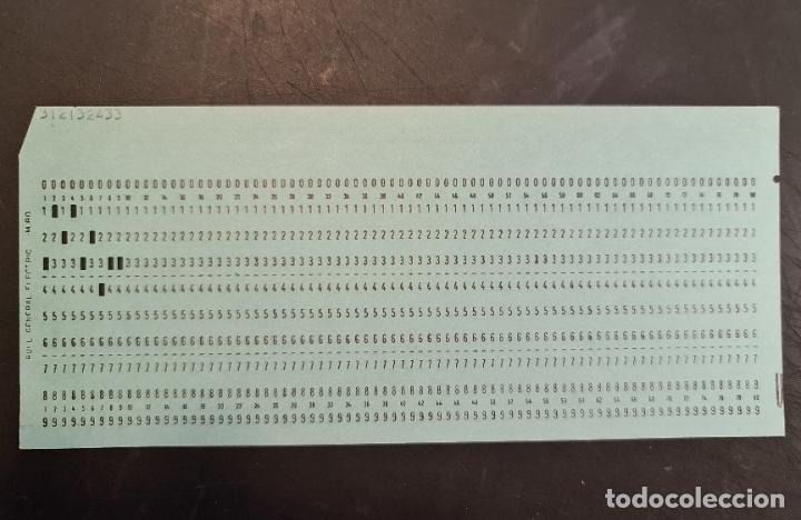 Segunda Mano: Tarjeta perforada BULL-GENERAL ELECTRIC M80. PERFORADA. Color azul. Lote de 5. - TP