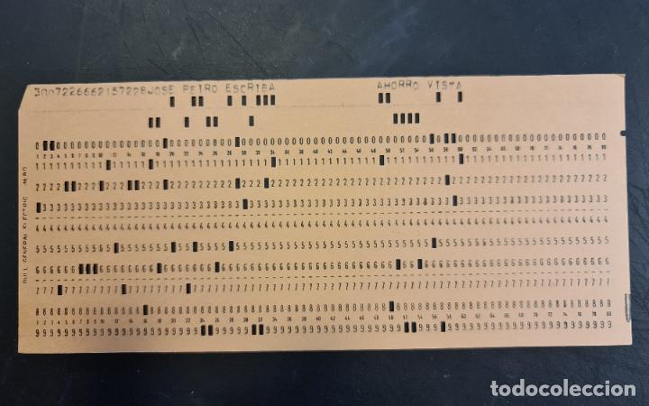 Segunda Mano: Tarjeta perforada BULL-GENERAL ELECTRIC M80. PERFORADA. Color naranja. Lote de 5. - TP