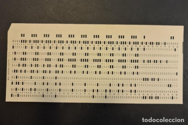 Segunda Mano: Tarjeta perforada BULL-GENERAL ELECTRIC M80. PERFORADA. Color crema. Lote de 5. - TP