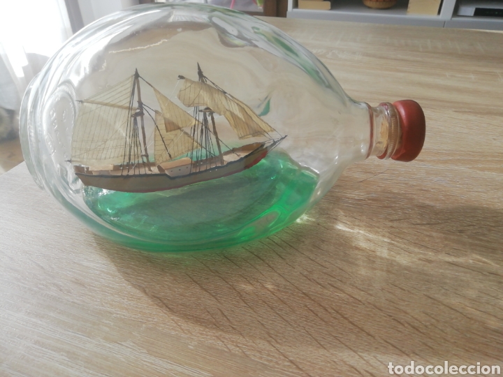Segunda mano: Botella de cristal con barco - Foto 4