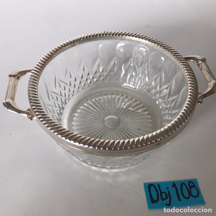 Segunda mano: PEQUE&Ntilde;O RECIPIENTE DE CRISTAL CON ASAS - Foto 2