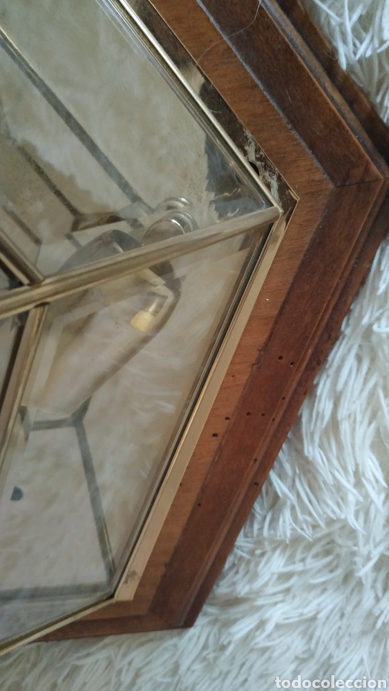 Segunda mano: Lampara hexagonal de cristal y madera,tipo granadino. grande - Foto 11