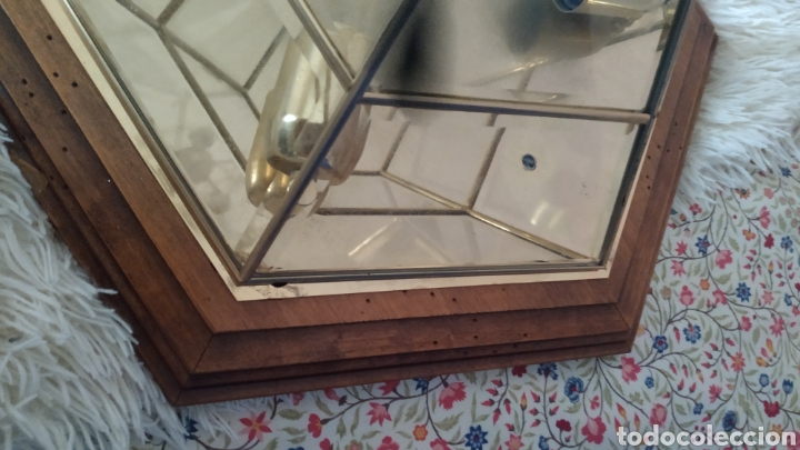 Segunda mano: Lampara hexagonal de cristal y madera,tipo granadino. grande - Foto 12