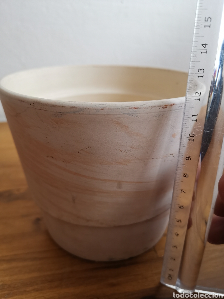 Segunda mano: Maceta de cer&aacute;mica blanca - Foto 3
