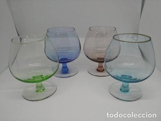 Segunda mano: Copas Co&ntilde;ac Cristal Colores - Foto 1