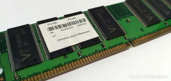 Segunda mano: Memoria RAM VT DDR 512MB PC3200 - Foto 5