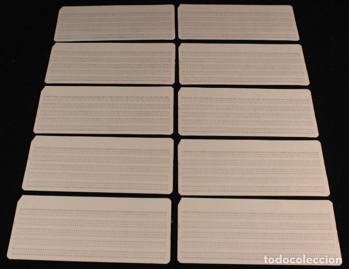 Second-Hand: 10 TARJETAS PERFORADAS PARA INTRODUCIR INFORMACI&Oacute;N EN ORDENADORES A&Ntilde;OS 60-70. NUEVAS - IMPECABLES