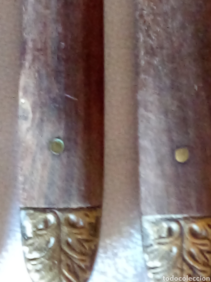 Segunda mano: 6 cuchillos y 6 tenedores de postre dorado - Foto 3