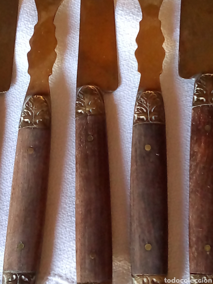 Segunda mano: 6 cuchillos y 6 tenedores de postre dorado - Foto 7