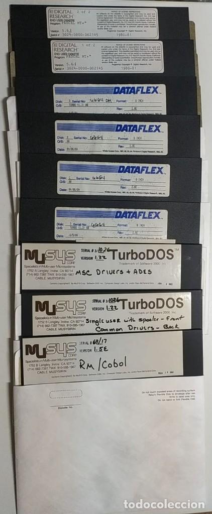 Segunda mano: 9 diskettes de 8 pulgadas con software original (Digital Research, Dataflex y RM Musys) - Foto 1