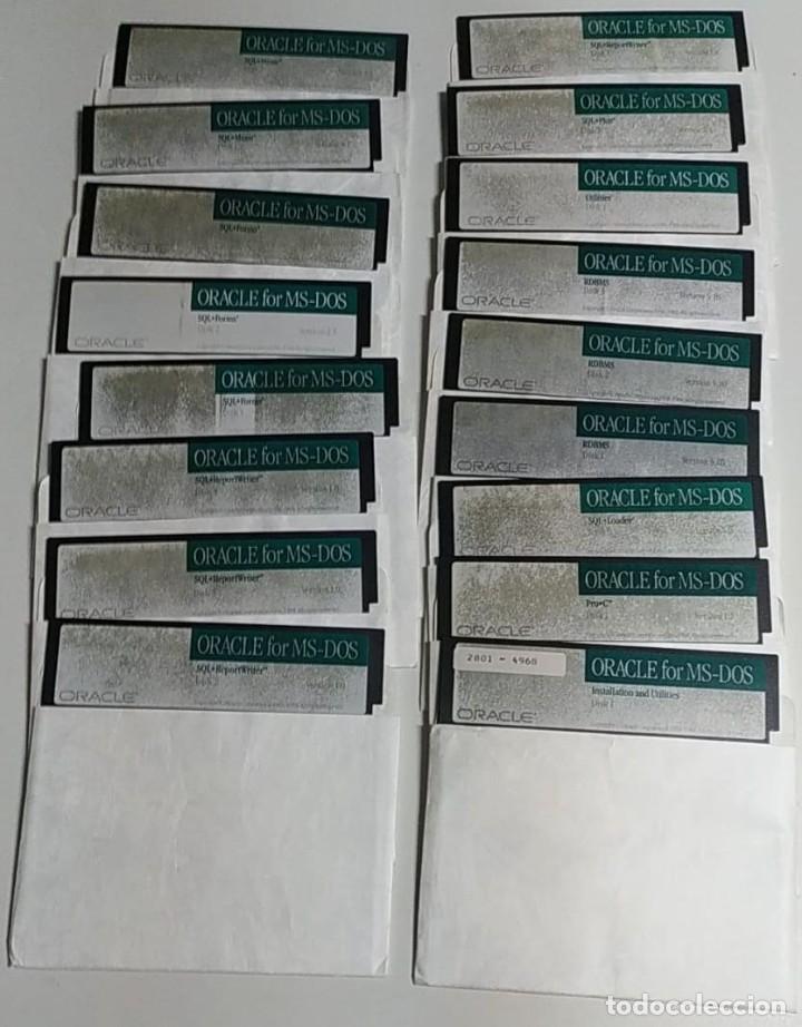 Segunda mano: Software original Oracle para MS-DOS (17 diskettes de 5,25 pulgadas) y caja de pl&aacute;stico - Foto 1