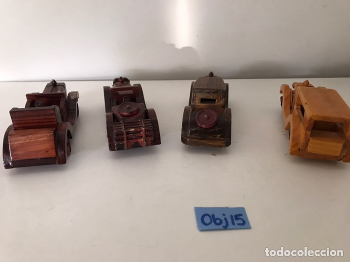 Segunda mano: LOTE DE COCHES TIPO ANTIGUOS DE MADERA - Foto 4