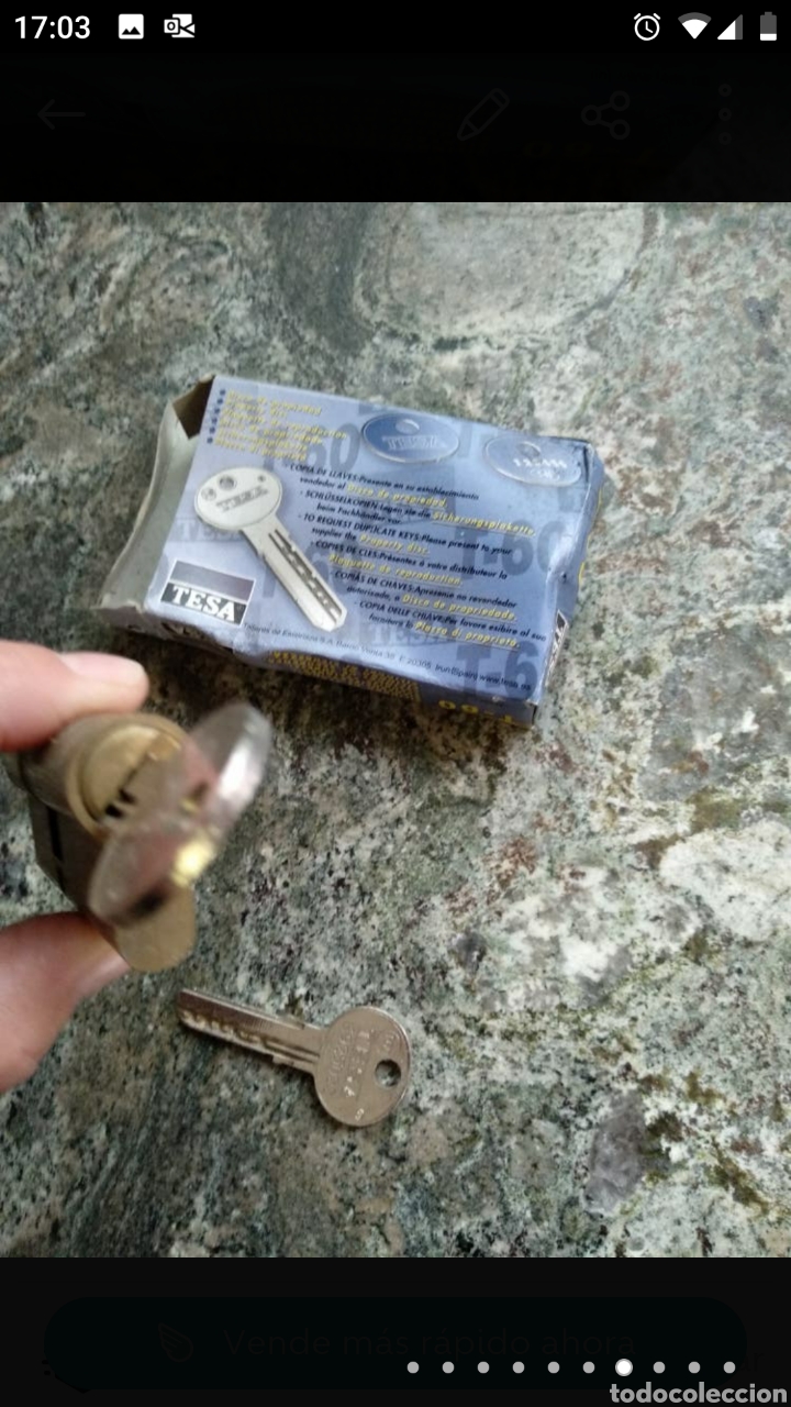 Segunda mano: Cerradura Tesa T-60 con dos llaves - Foto 4