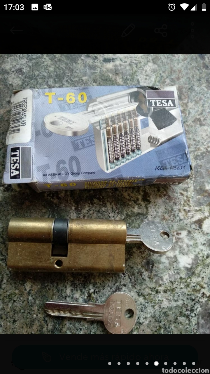 Segunda mano: Cerradura Tesa T-60 con dos llaves - Foto 5