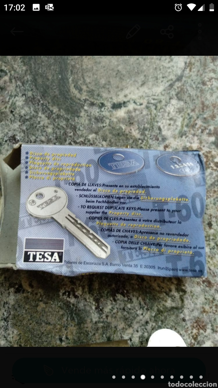 Segunda mano: Cerradura Tesa T-60 con dos llaves - Foto 7