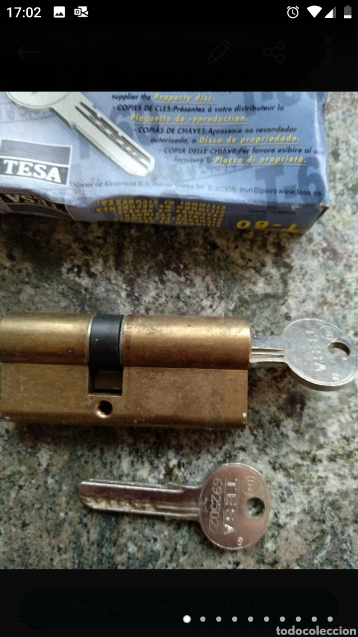 Segunda mano: Cerradura Tesa T-60 con dos llaves - Foto 9