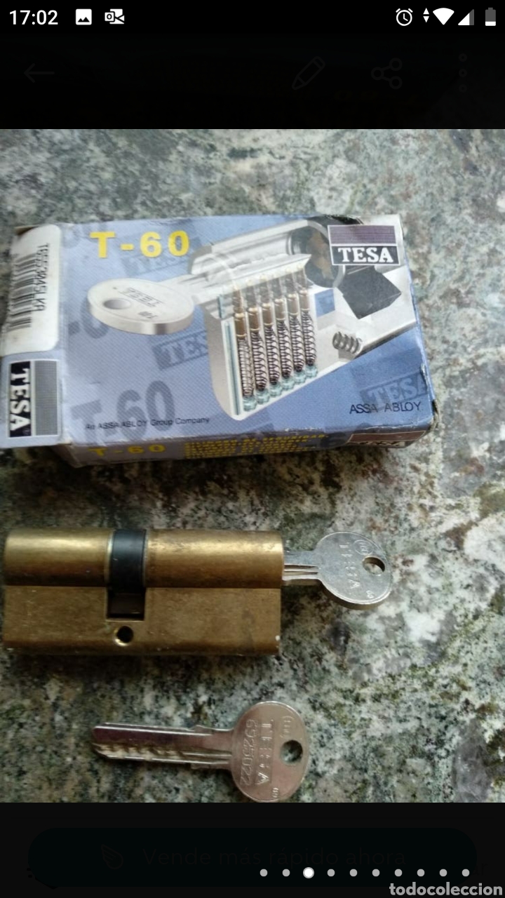 Segunda mano: Cerradura Tesa T-60 con dos llaves - Foto 1