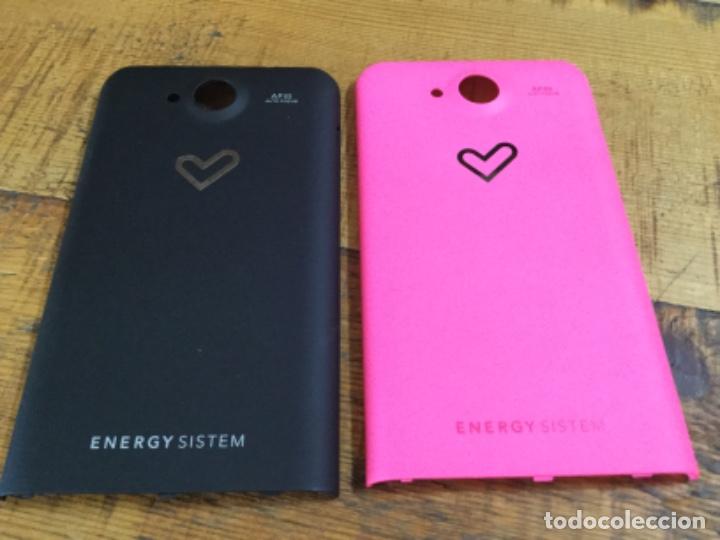 Segunda mano: ENERGY SISTEM - 2 CARCASAS DE M&Oacute;VIL + PEGATINAS - Foto 1