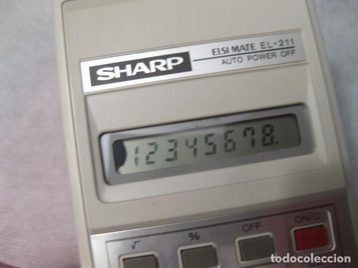 Segunda mano: ANTIGUA CALCULADORA SHARP ELSIMATE EL-211 - ELECTRONIC CALCULATOR N&ordm; 062 - Foto 8