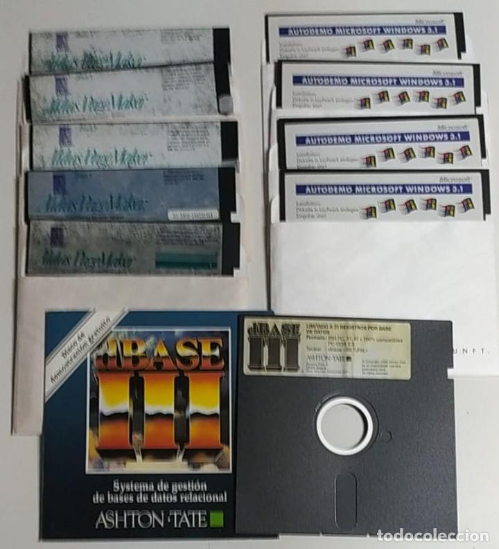 Segunda mano: Software Aldus PageMaker, Microsoft y dBASE III (10 diskettes de 5,25 pulgadas) y caja de pl&aacute;stico - Foto 1